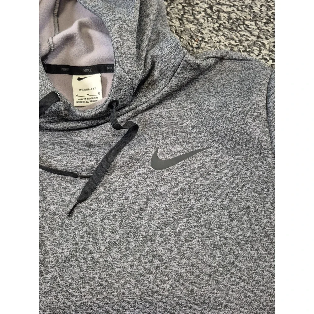 Nike Therma Pullover Training Hoodie‎ Men's Medium Gray Sweatshirt CU6214-071